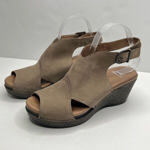 Dansko Vanda Platform Wedge Sandals Brown Size EU 40